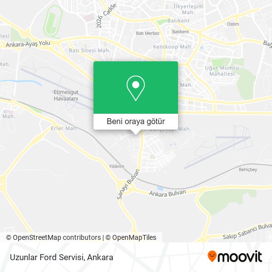 Uzunlar Ford Servisi harita