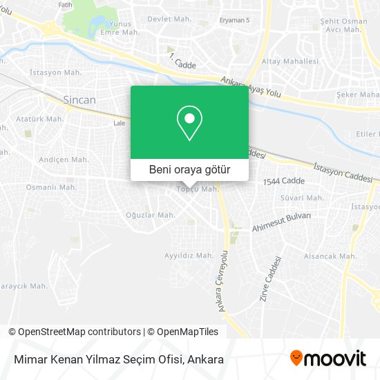 Mimar Kenan Yilmaz Seçim Ofisi harita