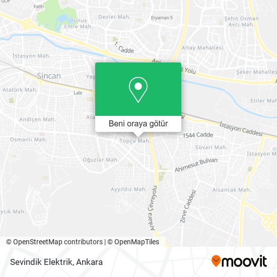 Sevindik Elektrik harita