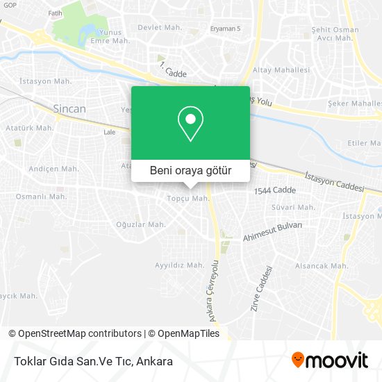 Toklar Gıda San.Ve Tıc harita