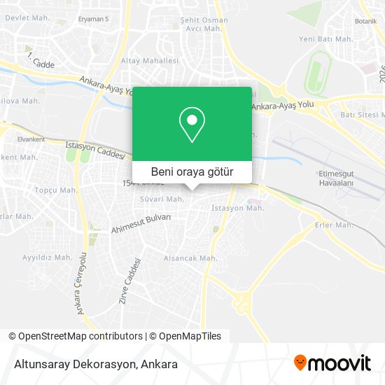 Altunsaray Dekorasyon harita