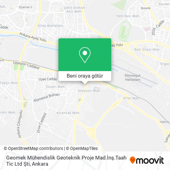 Geomek Mühendislik Geoteknik Proje Mad.İnş.Taah Tic Ltd Şti harita