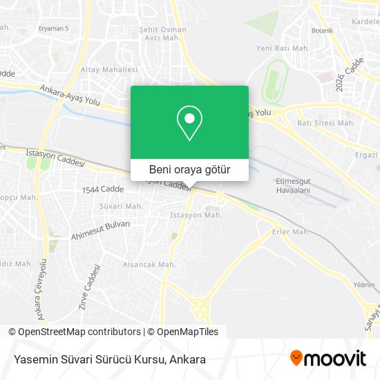Yasemin Süvari Sürücü Kursu harita