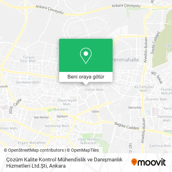 Çözüm Kalite Kontrol Mühendislik ve Danışmanlık Hizmetleri Ltd.Şti harita
