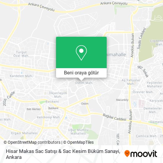 Hisar Makas Sac Satışı & Sac Kesim Büküm Sanayi harita