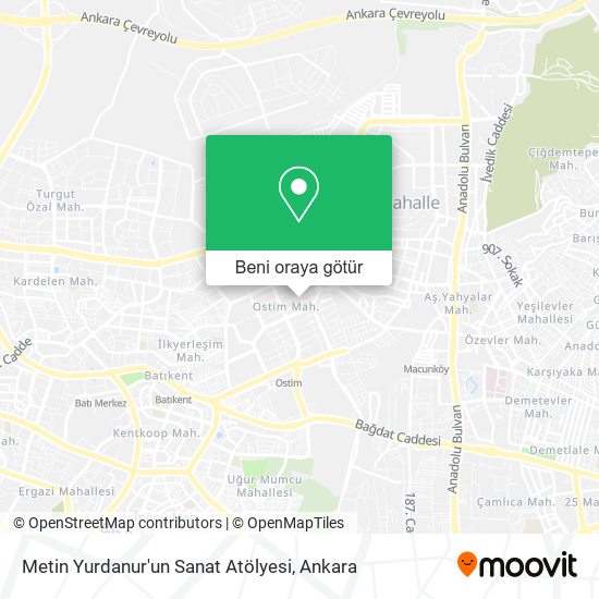 Metin Yurdanur'un Sanat Atölyesi harita