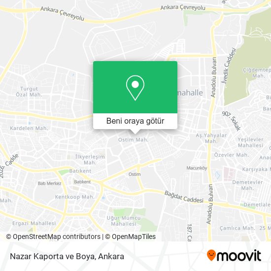Nazar Kaporta ve Boya harita