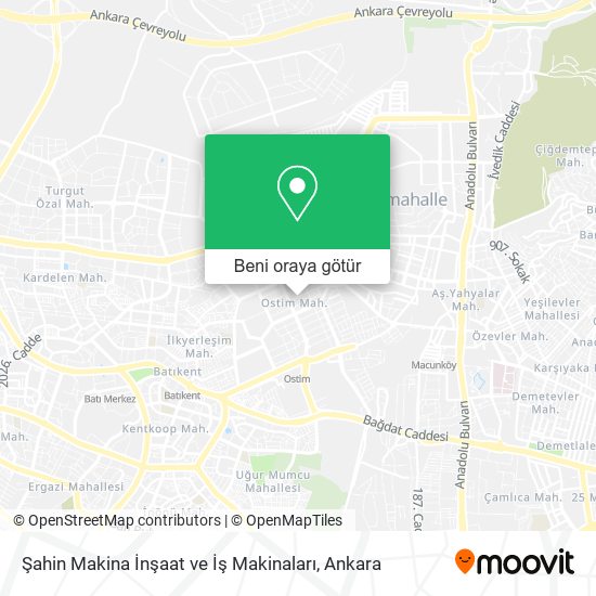 Şahin Makina İnşaat ve İş Makinaları harita