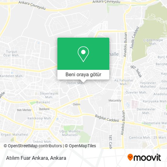 Atılım Fuar Ankara harita