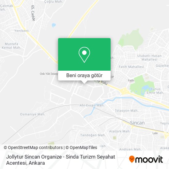 Jollytur Sincan Organize - Sinda Turizm Seyahat Acentesi harita