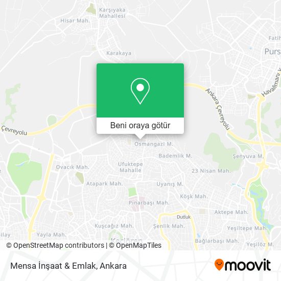 Mensa İnşaat & Emlak harita