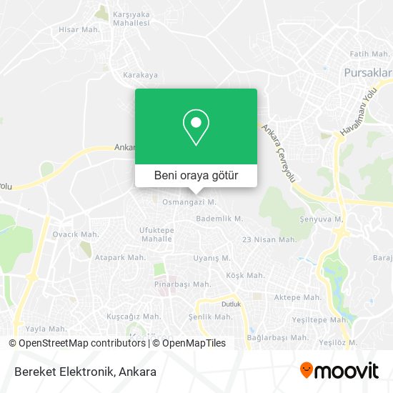 Bereket Elektronik harita