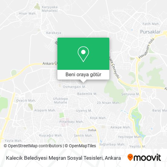Kalecik Belediyesi Meşran Sosyal Tesisleri harita