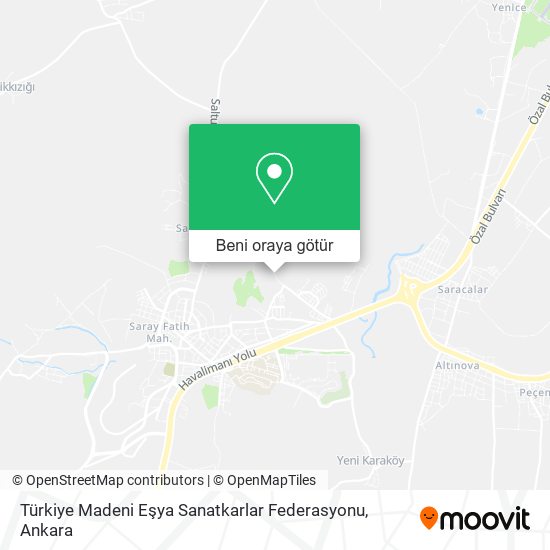 Türkiye Madeni Eşya Sanatkarlar Federasyonu harita