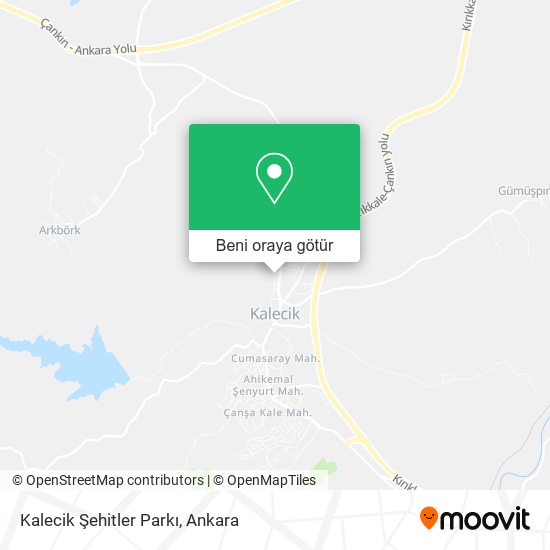 Kalecik Şehitler Parkı harita
