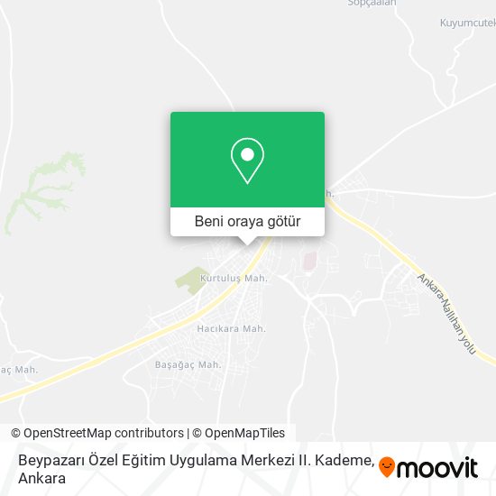 Beypazarı Özel Eğitim Uygulama Merkezi II. Kademe harita