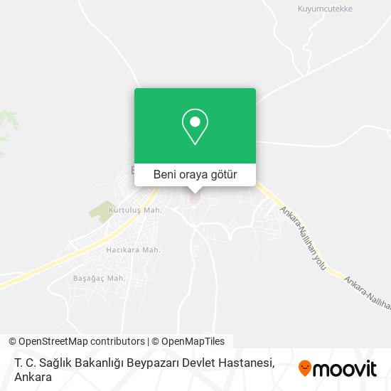 T. C. Sağlık Bakanlığı Beypazarı Devlet Hastanesi harita