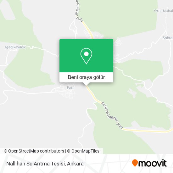 Nallıhan Su Arıtma Tesisi harita
