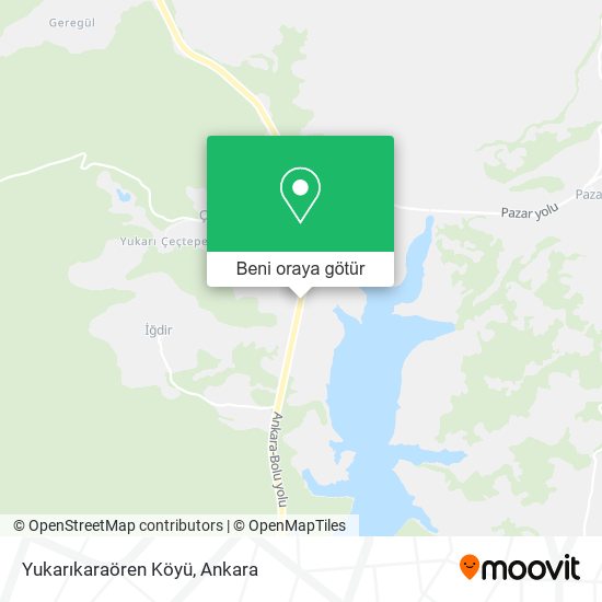 Yukarıkaraören Köyü harita