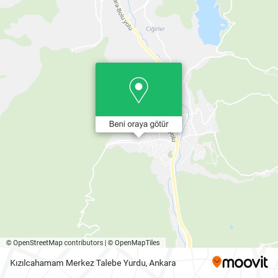 Kızılcahamam Merkez Talebe Yurdu harita