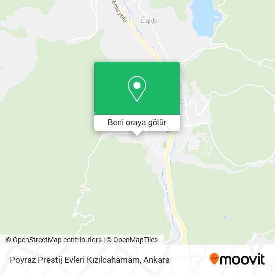 Poyraz Prestij Evleri Kızılcahamam harita