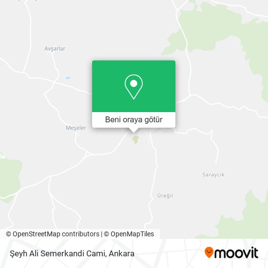 Şeyh Ali Semerkandi Cami harita