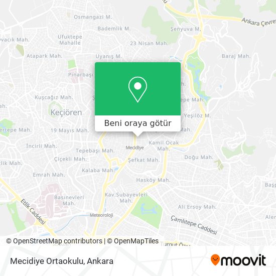 Mecidiye Ortaokulu harita