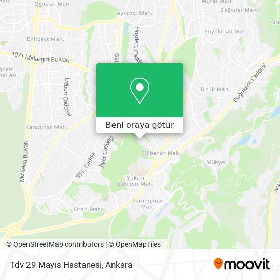 Tdv 29 Mayıs Hastanesi harita