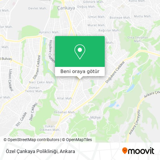 Özel Çankaya Polikliniği harita