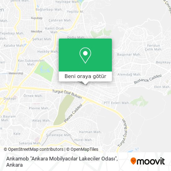 Ankamob "Ankara Mobilyacılar Lakeciler Odası" harita