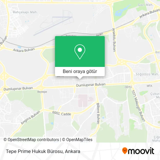 Tepe Prime Hukuk Bürosu harita