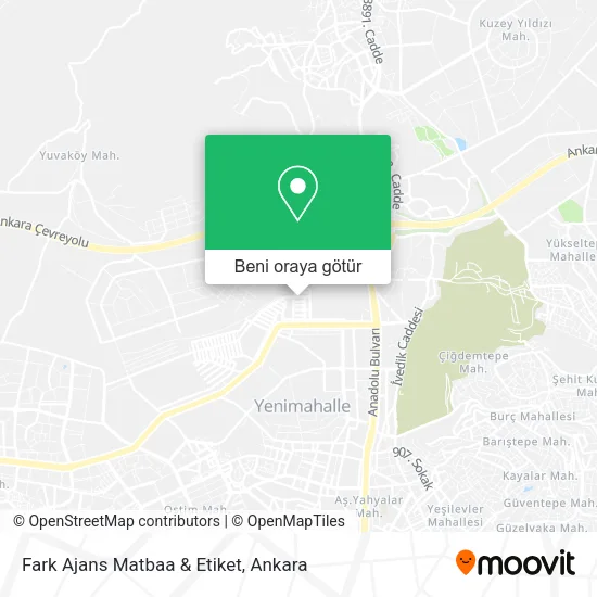 Fark Ajans Matbaa & Etiket harita