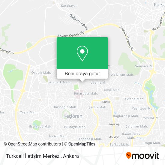 Turkcell İletişim Merkezi harita