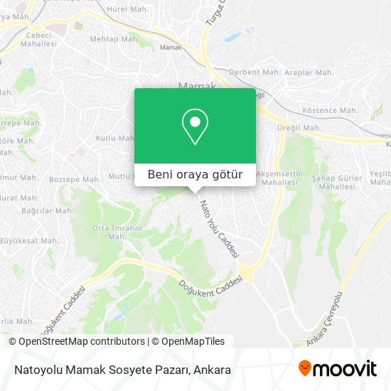 Natoyolu Mamak Sosyete Pazarı harita