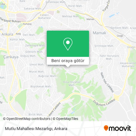 Mutlu Mahallesı Mezarlıgı harita