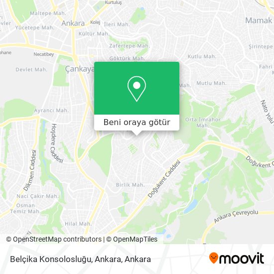 Belçika Konsolosluğu, Ankara harita