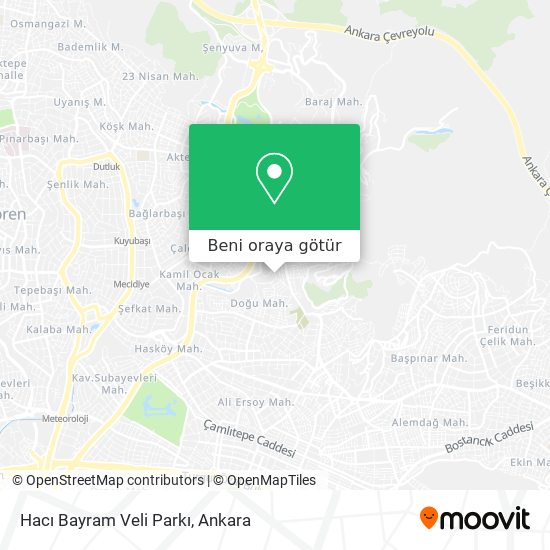 Hacı Bayram Veli Parkı harita