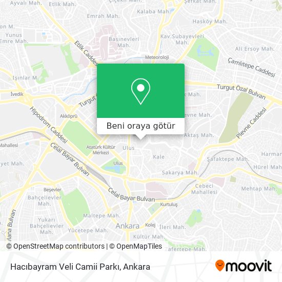 Hacıbayram Veli Camii Parkı harita