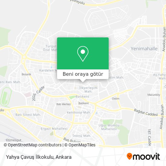 Yahya Çavuş İlkokulu harita