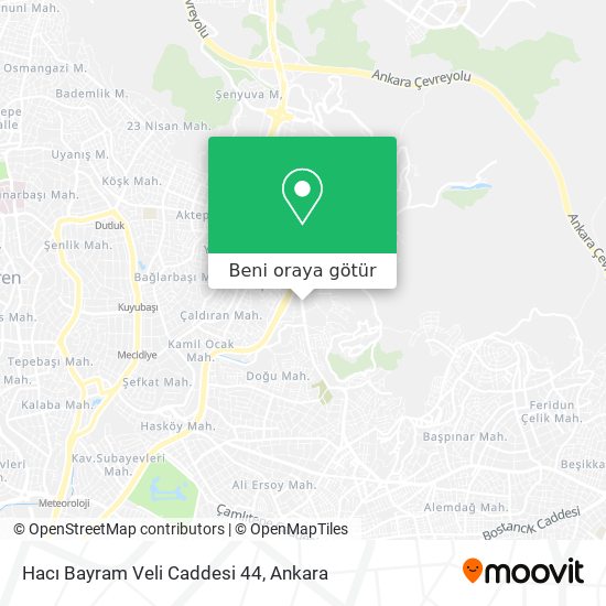 Hacı Bayram Veli Caddesi 44 harita