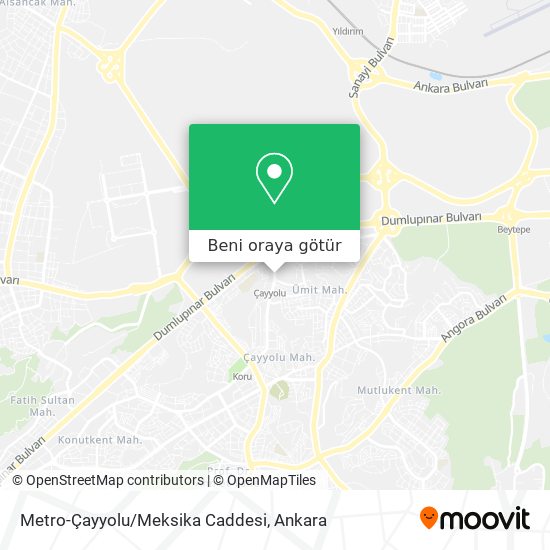 Metro-Çayyolu/Meksika Caddesi harita