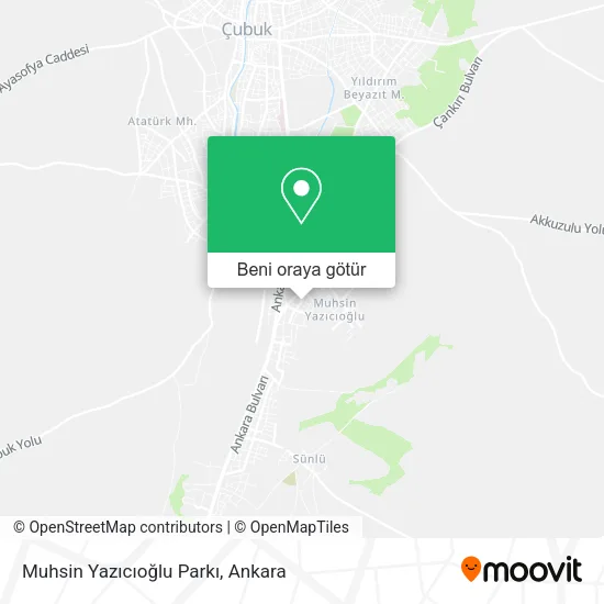 Muhsin Yazıcıoğlu Parkı harita