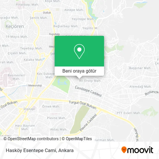 Hasköy Esentepe Cami harita