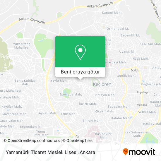Yamantürk Ticaret Meslek Lisesi harita