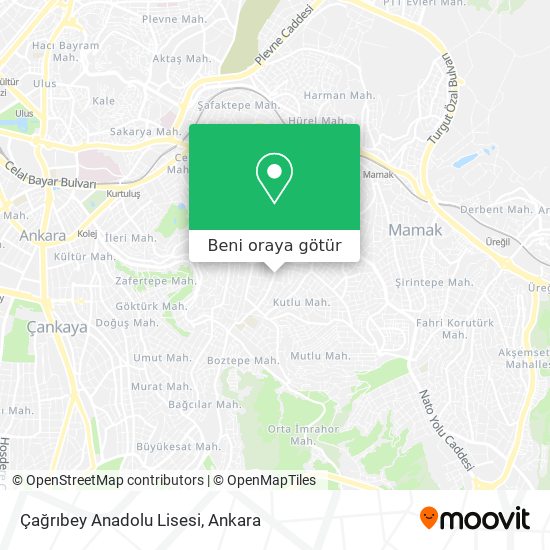 Çağrıbey Anadolu Lisesi harita