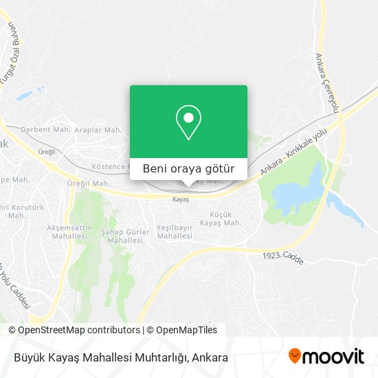 Büyük Kayaş Mahallesi Muhtarlığı harita