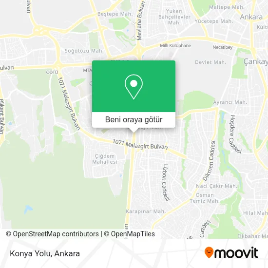 Konya Yolu harita