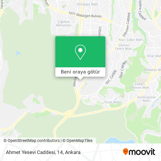 Ahmet Yesevi Caddesi, 14 harita