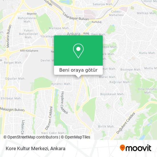 Kore Kultur Merkezi harita