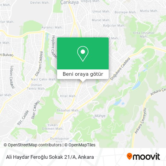 Ali Haydar Feroğlu Sokak 21/A harita